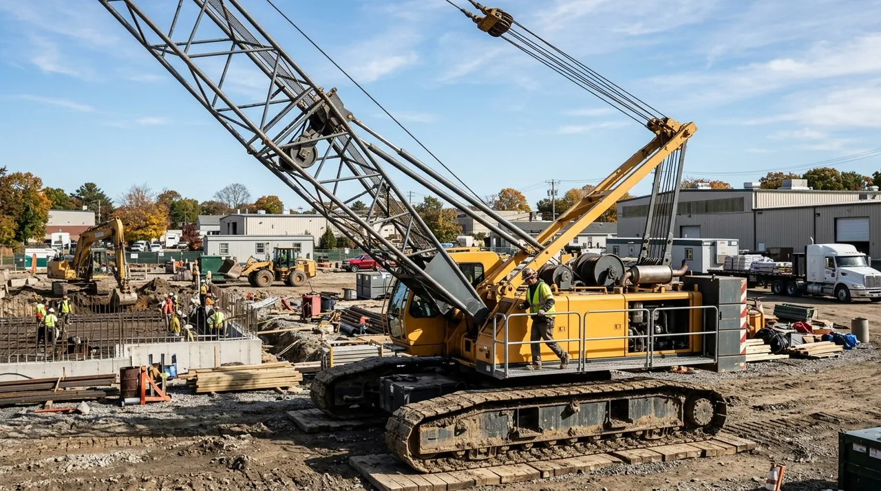 1A — Truck Crane Systems & Outriggers (Hoisting apparatus w/ friction winch drum).