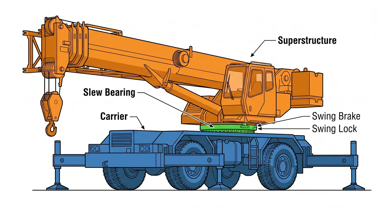 Carrier and upperworks: the machine in two halves — 1B Telescoping-Boom Cranes (Wire Rope).