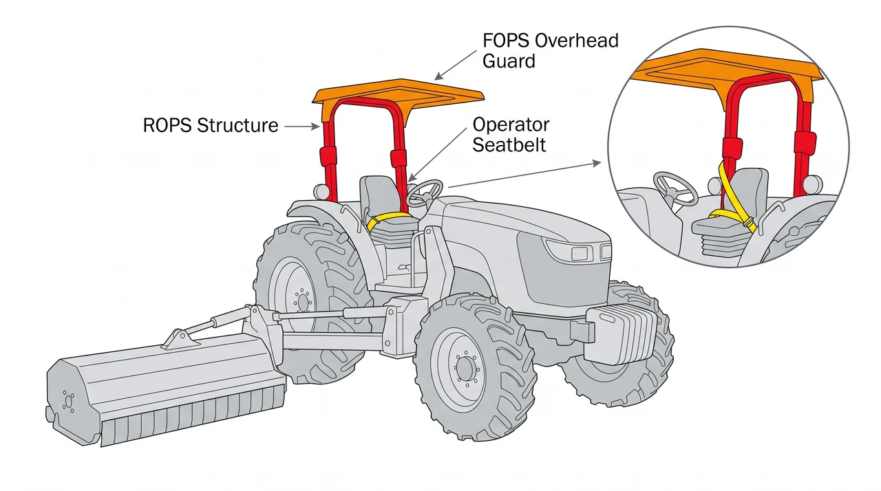 Stability, ROPS, FOPS, and the Seatbelt — 4G Specialty Side-Boom Mowers.